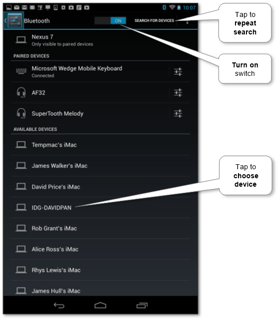 Pairing Bluetooth mobile devices in 3 steps